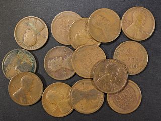 (14) 1911-D CIRC LINCOLN CENTS