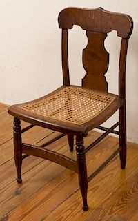 E. 19th C. Figured Maple Child's Hitchcock Chair