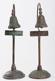 Bronze "El Camino Real" Mission Bells, Pair