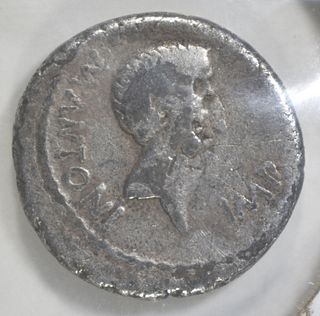 MARK ANTONY  AR DENARIUS 42 BC