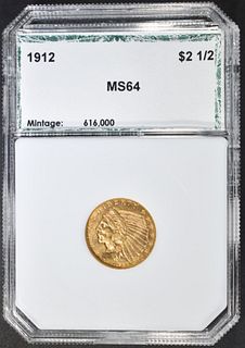 1912 $2.5 GOLD INDIAN PCI CH/GEM BU