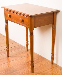 Single-Drawer End Table w/ Turned Legs