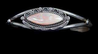 Navajo Mother of Pearl & Sterling Cuff