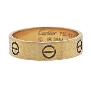 Cartier Love 18k Gold Band Ring Sz61