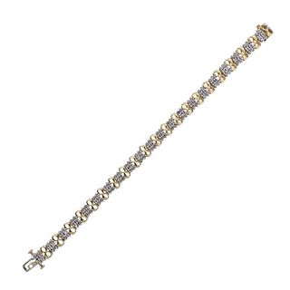 Gold Diamond Link Bracelet 