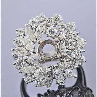 Platinum Diamond Cluster Ring Mounting