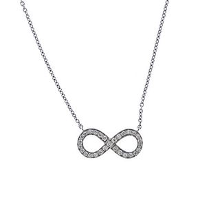 Tiffany &amp; Co Infinity Platinum Diamond Pendant Necklace