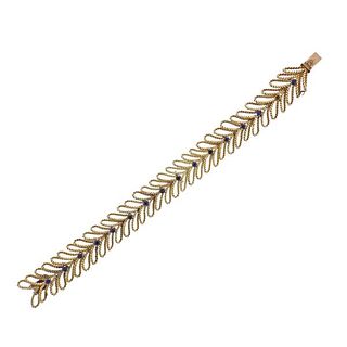 1960s 18k Gold Sapphire Bracelet