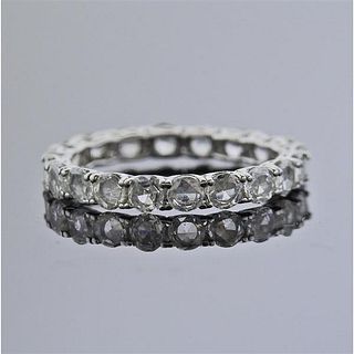 14k Gold Rose Cut Diamond Eternity Wedding Band Ring