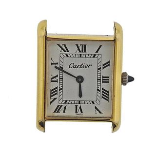 Cartier Tank Gold Plated Manual Wind Watch 