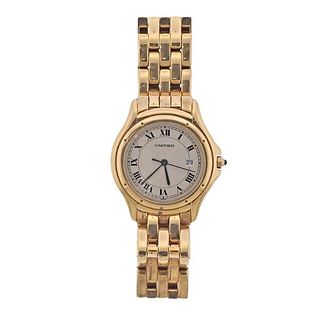 Cartier Cougar 18k Gold Watch 887904