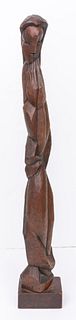 Lorrie Goulet 'Standing Woman' Wood Sculpture