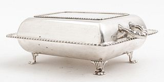 Fornari Rome Italian Silver Covered Footed Dish
