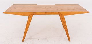 Italian Mid-Century Modern Low Oak Table
