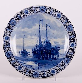 H.W. Mesdag Blue Delft Plate