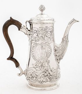 George III Irish Sterling Silver Coffee Pot