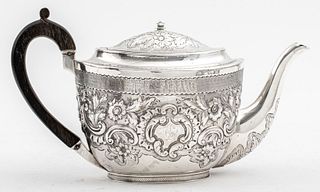 George III Sterling Silver Teapot, John Emes, 1804