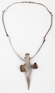 Modern Sterling Silver Cross Pendant Necklace