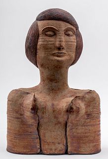 Louis Mendez Stylized Woman Ceramic Bust