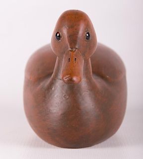 Gib Haufe Carved Wooden Duck