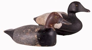 Vintage Redhead & Scaup Duck Decoys, Two (2)