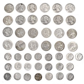 Collection US Silver Quarters and Dimes