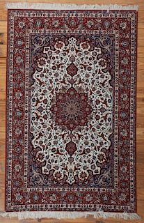 Persian Isfahan Silk & Wool 5'1" x 7'10" Rug