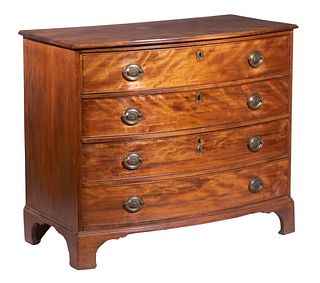 CHIPPENDALE BOWFRONT CHEST