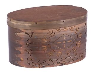 19TH C. OVAL BALEEN DITTY BOX