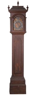 X-RARE JONAS FINCH WILLIAM & MARY TALL CLOCK, CIRCA 1770, PEPPERELL, MASS.