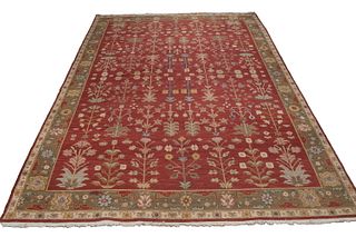 INDIAN CHAIN STITCHED FLAT WOVEN CARPET (9'10" X 13'8")