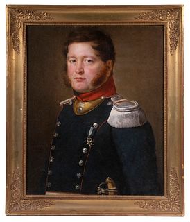 PORTRAIT OF A FRENCH RESTORATION PERIOD ARMY OFFICER DATED 1823