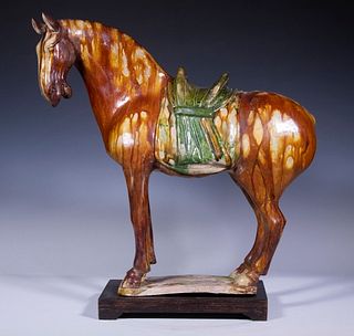 LARGE TANG DYNASTY TOMB HORSE