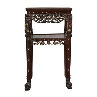 Chinese Mother of Pearl Inlaid Side Table