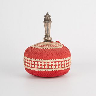 Indian Wrapped Silver Surahi Water Flask