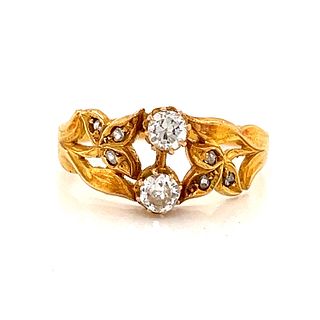 Art Nouveau 18k Diamond Ring