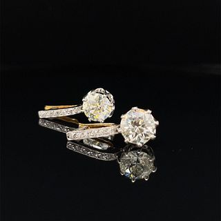 18k Platinum Diamond Drop Earrings