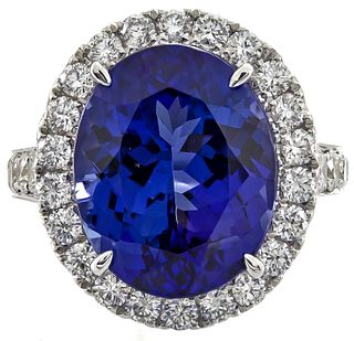 18k Tanzanite Diamond Ring