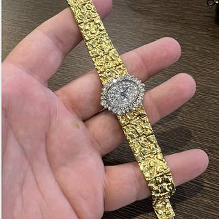 Vintage Bulova 18K Yellow Gold Quartz Watch