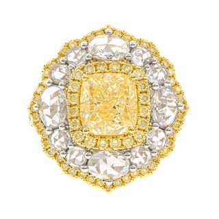 18k Yellow Diamond Ring