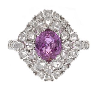 18k Pink Sapphire Ring