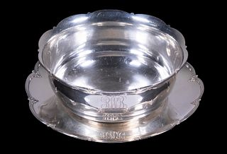 TIFFANY & CO. STERLING BOWL & UNDERPLATE