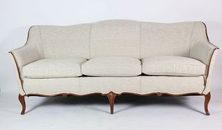 Creme Upholstered French Provincial Sofa