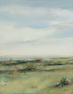 Roy Bailey Oil on Canvas "Peaceful Nantucket Harbor"