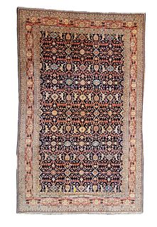 Vintage Hand Knotted Wool Bakhtiari Oriental Rug