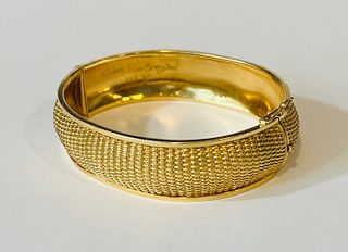 Diana Kim England 14k Yellow Gold "Basket Weave" Bracelet