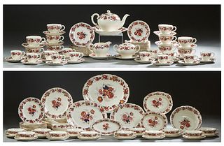 One Hundred Sixteen Piece Set of Royal Cauldon Dinnerware, 20th c., in the "Majestic" pattern, consisting of 12 cream soups, 12 underplates, 12 coffee