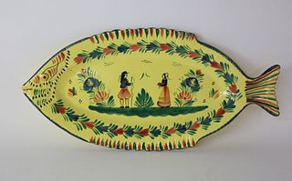 Quimper Ceramic Fish Platter