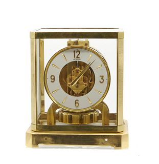Jaeger Le Coultre Atmos Clock Jaeger Le Coultre Atmos Clock, circa 1961
serial #148473
Approx 9" H X 8" W x 6-1/2" D  
Not tested, (as is) conditio