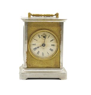Early 20th Century Waterbury carriage clock Early 20th Century Waterbury carriage clock with hourly chime
Approx 7" x 4-1/2"
Not tested, (as is) con